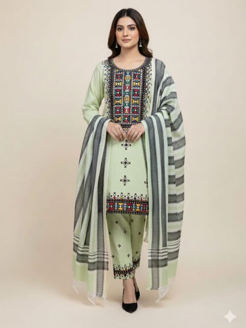 Balochi or Sindhi style) on the shirt